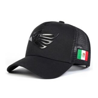 Gorra Negra Trucker Águila (Bandera MX)