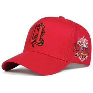 Gorra Roja Bordado Serpiente