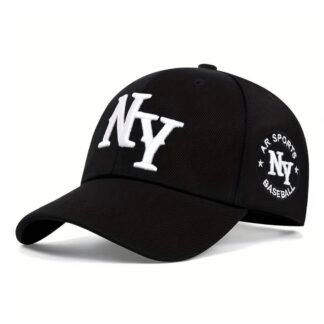 Gorra Negra “NY” Bordado Blanco (patch lateral)